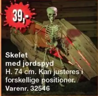 Harald Nyborg Skelet med jordspyd tilbud