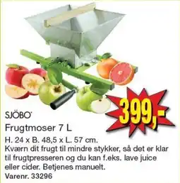 Harald Nyborg Sjöbo frugtmoser 7 l tilbud