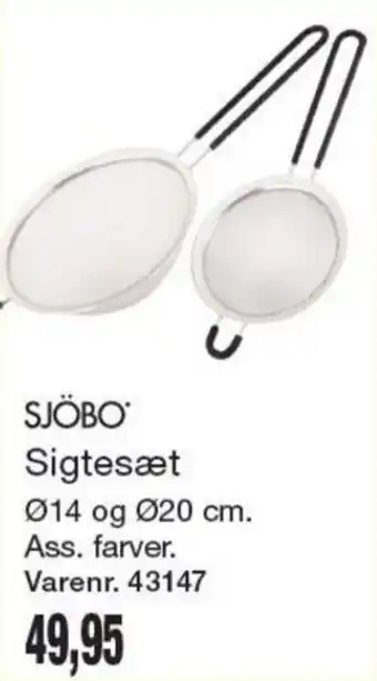 Harald Nyborg Sjöbo sigtesæt tilbud