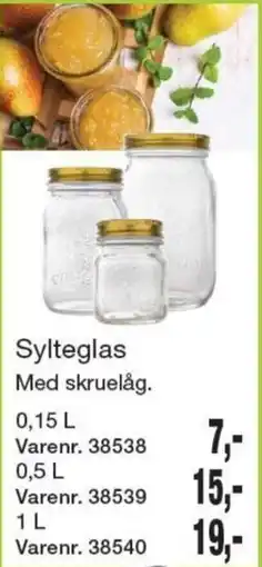 Harald Nyborg Sylteglas Med skrue låg tilbud