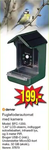 Harald Nyborg denver Fuglefoderautomat med kamera tilbud