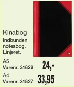 Harald Nyborg Kinabog Indbunden notesbog. Linjeret. tilbud