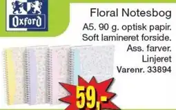 Harald Nyborg Oxford Floral Notesbog tilbud