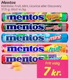 Hi five Mentos rainbow, fruit, mint, licorice eller discovery tilbud