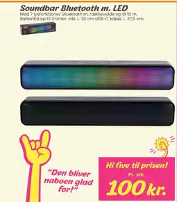 Hi five Soundbar Bluetooth m. LED tilbud