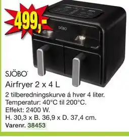 Harald Nyborg Airfryer 2 x 4 L tilbud
