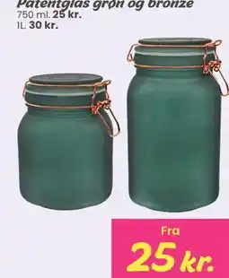 Hi five Patentglas grøn og bronze tilbud
