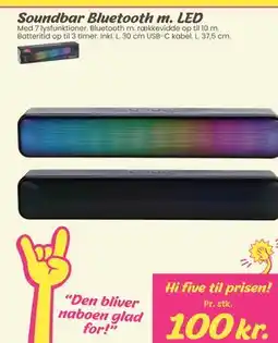 Hi five Soundbar Bluetooth m. LED tilbud