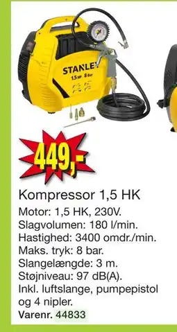 Harald Nyborg Kompressor 1,5 HK tilbud