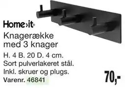 Harald Nyborg Homeit Knagerække med 3 knager tilbud
