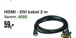 Harald Nyborg HDMI - DVI kabel 2 m tilbud