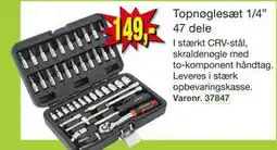 Harald Nyborg Topnøglesæt 1/4” 47 dele tilbud