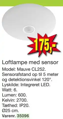 Harald Nyborg Loftlampe med sensor tilbud