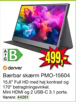 Harald Nyborg Bærbar skærm PMO-15604 tilbud