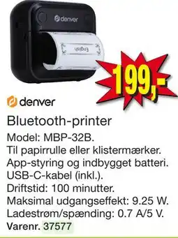 Harald Nyborg Bluetooth-printer tilbud