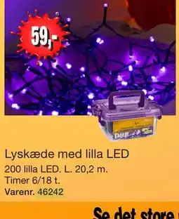 Harald Nyborg Lyskæde med lilla LED tilbud