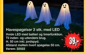 Harald Nyborg Havespøgelser 3 stk. med LED tilbud
