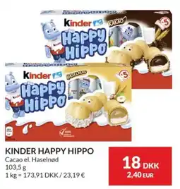 Nielsen's Discount Kinder Happy Hippo tilbud