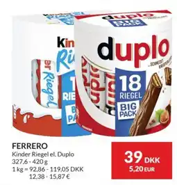 Nielsen's Discount Ferrero Kinder Riegel el. Duplo tilbud