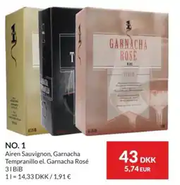 Nielsen's Discount No. 1 Airen Sauvignon, Garnacha Tempranillo el. Garnacha Rosé tilbud