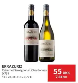 Nielsen's Discount Errazuriz Cabernet Sauvignon el. Chardonnay tilbud