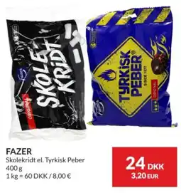 Nielsen's Discount Fazer Skolekrudit el. Tyrkisk Peber tilbud