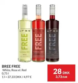 Nielsen's Discount Bree Free White, Rose el. Red tilbud