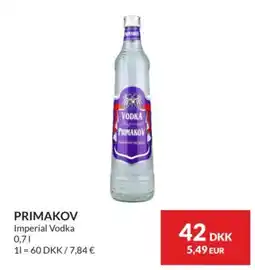 Nielsen's Discount Primakov imperial vodka tilbud