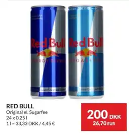 Nielsen's Discount Red Bull Original el. Sugarfee tilbud