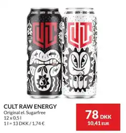 Nielsen's Discount Cult Raw Energy Original el. Sugarfree tilbud