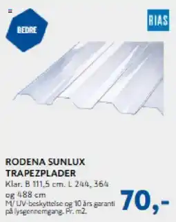 Davidsen Rias Rodena Sunlux trapezplader tilbud