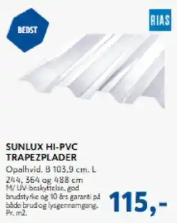 Davidsen Rias sunlux hi-pvc trapezplader tilbud