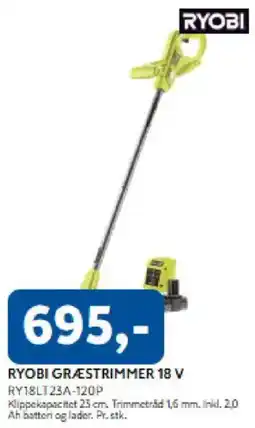 Davidsen Ryobi græstrimmer 18 v tilbud