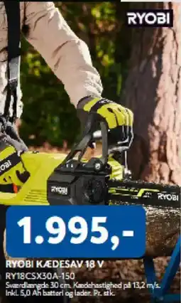 Davidsen Ryobi kædesav 18 v tilbud