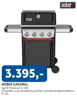 Davidsen Weber gasgrill spirit premium e-410 tilbud