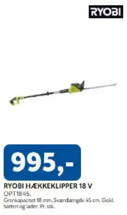 Davidsen Ryobi hækkeklipper 18 v opt1845 tilbud