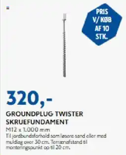 Davidsen Groundplug Twister skruefundament tilbud