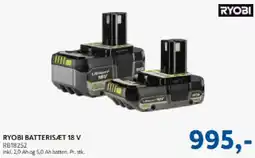Davidsen Ryobi batterisæt 18 v tilbud