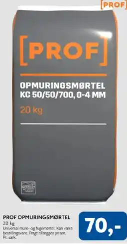 Davidsen Prof opmuringsmørtel tilbud