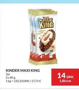 Nielsen's Discount KINDER MAXI KING tilbud