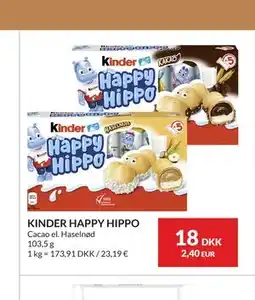 Nielsen's Discount KINDER HAPPY HIPPO tilbud