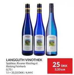 Nielsen's Discount LANGGUTH VINOTHEK tilbud