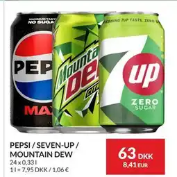 Nielsen's Discount PEPSI / SEVEN-UP / MOUNTAIN DEW tilbud