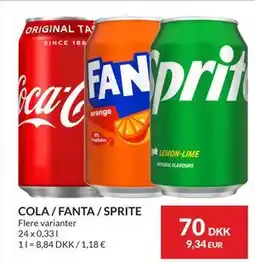 Nielsen's Discount COLA / FANTA / SPRITE tilbud