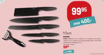 Hâws knivset, 6 dele