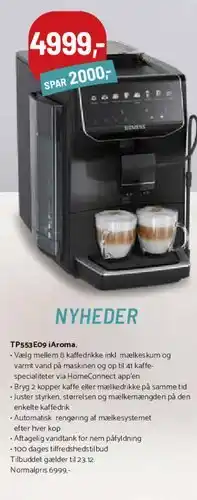 Kop & Kande SIEMENS espressomaskine (nyhed) tilbud