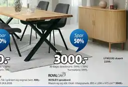 JYSK ROSLEV spisebord tilbud