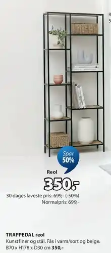 JYSK TRAPPEDAL reol tilbud