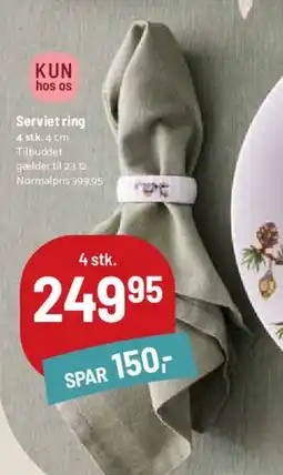 Kop & Kande Serviet ring tilbud