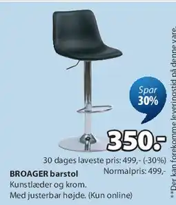 JYSK BROAGER barstol tilbud